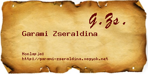 Garami Zseraldina névjegykártya